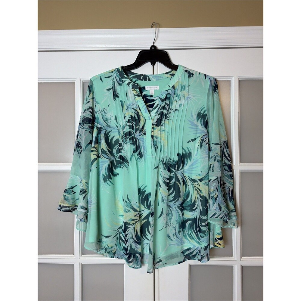Charter Club Floral Top Summery Boho Chic Flowy Feminine Coastal Nights Vacation